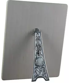 Mother-of-pearl icon "Guardian Angel" in a white frame with an ornament