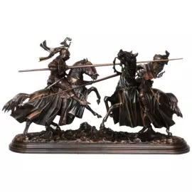 The author's bronze sculpture "Knight's Tournament"