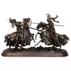 The author's bronze sculpture "Knight's Tournament"