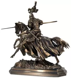 The author's bronze sculpture "Knight at the tournament"