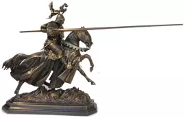 The author's bronze sculpture "Knight at the tournament"