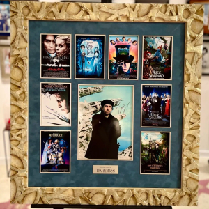 An autographed photo by filmmaker Tim Burton