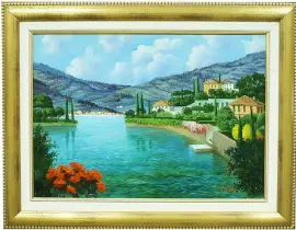 Картина "Предгорное озеро"