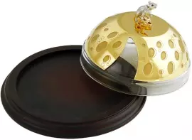 Cheese bowl "Mouse" on a wooden stand