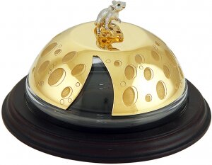 Cheese bowl "Mouse" on a wooden stand