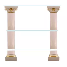 Колонны с полками цвета слоновой кости