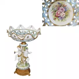 Чаша фарфоровая в центр стола с ангелами