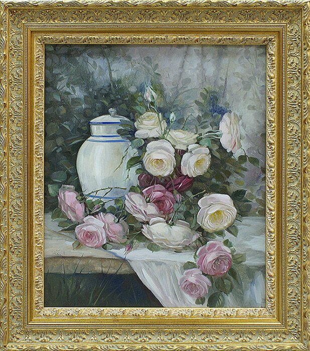 Oil painting in a frame, by Zina