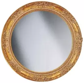 Зеркало в рамке золотистого цвета