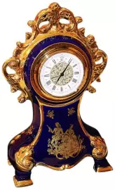 Часы синие с узорами