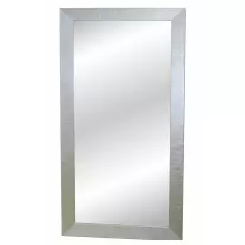 Framed mirror with silver decor