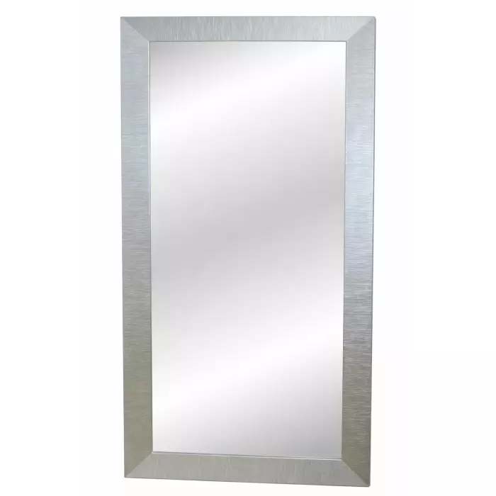 Framed mirror with silver decor