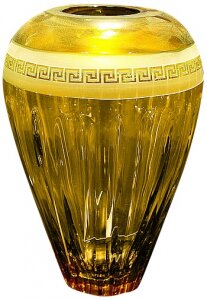 Ваза янтарная с орнаментом