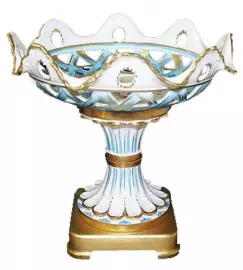 Fruit bowl on a metal stand