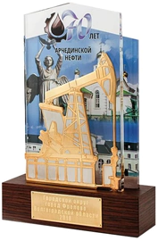 Corporate souvenir "Tandem of metal and glass"