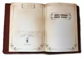 Ежедневник в стиле XIX века с расписанной гравюрой ручной работы, формат А5