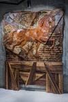 Panels made of solid walnut, sapele and amber "Leonardo"