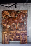 Panels made of solid walnut, sapele and amber "Leonardo"