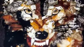 Нарды из мореного дуба и янтаря "Волк" Нарды из мореного дуба и янтаря "Волк"