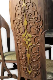 Гарнитур для игры в покер "Райский сад" с янтарной инкрустацией