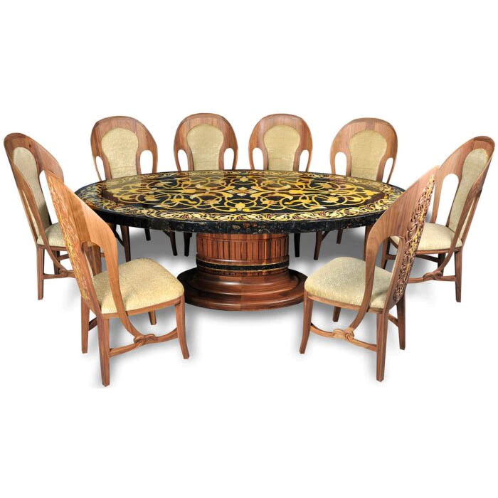 Paradise Garden poker Headset with amber inlay