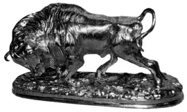 Скульптура из чугуна "Зубр" малая