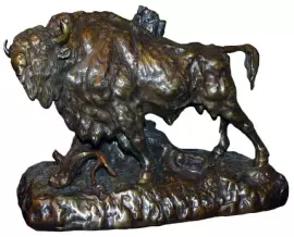 Скульптура из чугуна "Зубр" большая