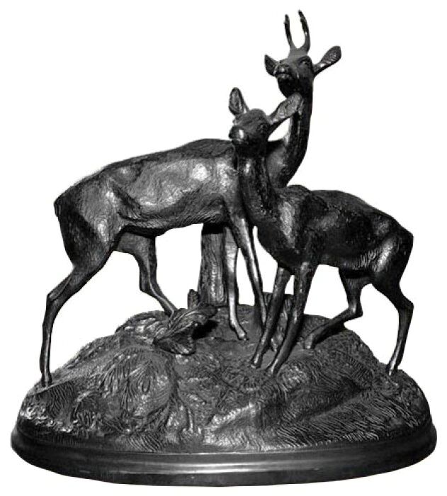 Sculpture "Deer on the mountain" (cast iron)