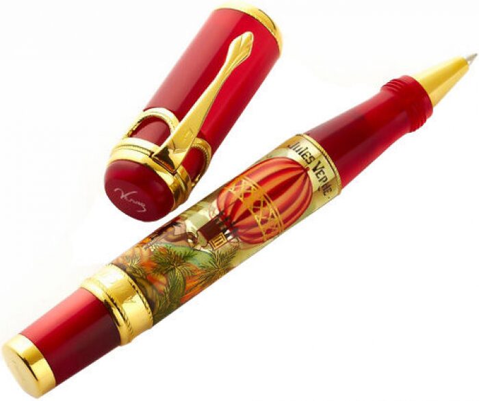 Roller pen "by Jules Verne. 5 weeks in a hot air balloon (JULES VERNE. 5 WEEKS IN A BALLOON)"