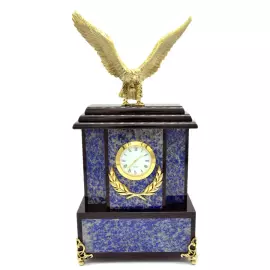 Каминные часы "Орёл" лазурит