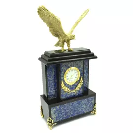Каминные часы "Орёл" лазурит