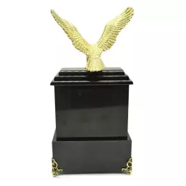 Каминные часы "Орёл" лазурит