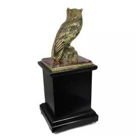 Mantel clock "Roman. Owl" (jasper)