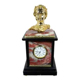 Каминные часы "Римские. Пётр I" (яшма, долерит)