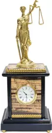 Mantel clock "Roman. Themis" (jasper)
