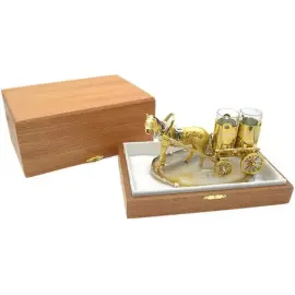 Набор стопок "Лошадь с телегой" агат Набор стопок "Лошадь с телегой" агат