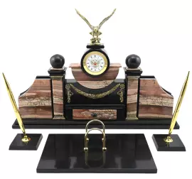 Настольный набор руководителя из яшмы и долерита "Статус. Орёл"