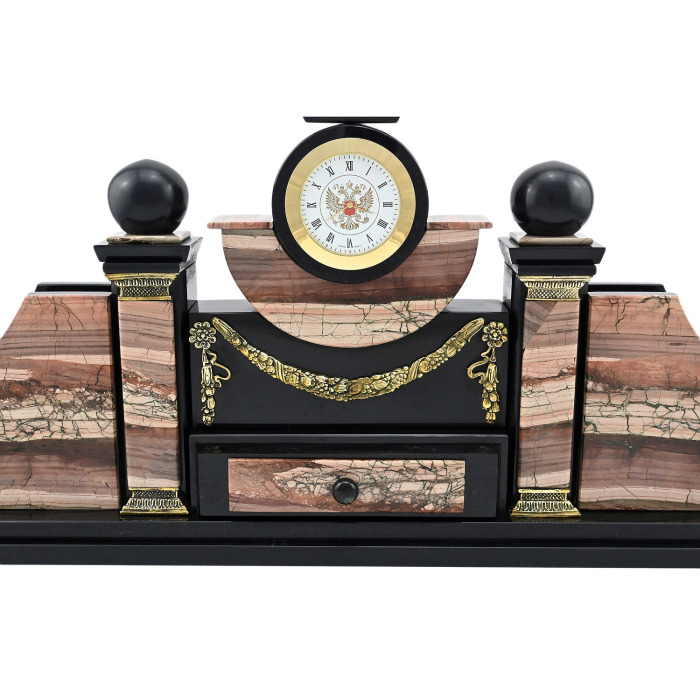 Настольный набор руководителя из яшмы и долерита "Статус. Орёл"