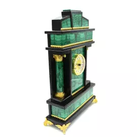 Fireplace clock "Senate" (malachite)