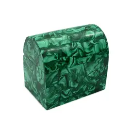 Шкатулка из малахита "Сундучок" Шкатулка из малахита "Сундучок"