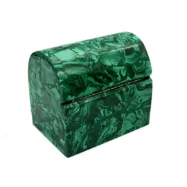 Шкатулка из малахита "Сундучок" Шкатулка из малахита "Сундучок"