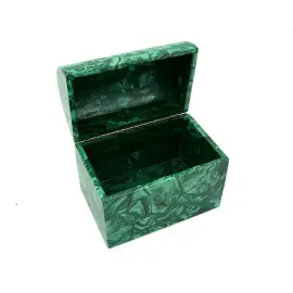 Шкатулка из малахита "Сундучок" Шкатулка из малахита "Сундучок"