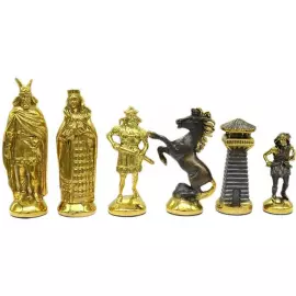 Шахматы из лазурита "Викинги"