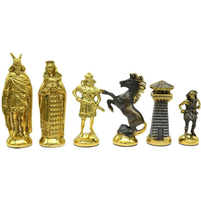 Lapis lazuli chess "Vikings"