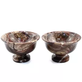 Пара чаш из яшмы "Пейзажные"