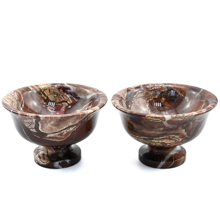 A pair of jasper bowls "Landscape"