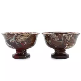 Пара чаш из яшмы "Пейзажные"