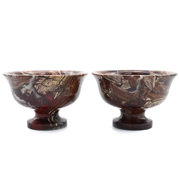 A pair of jasper bowls "Landscape"