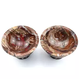 Пара чаш из яшмы "Пейзажные"