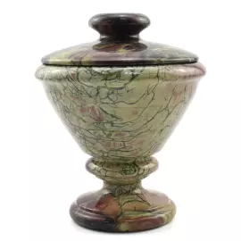 Сахарница из яшмы "Флорит"